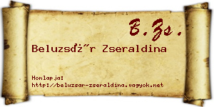 Beluzsár Zseraldina névjegykártya